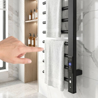 Sèche serviettes pour salle de bain noir intelligent
