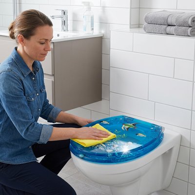 Abattant WC compatible avec la plupart des cuvettes standard