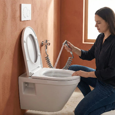 douchette wc facilitant le nettoyage de la toilette