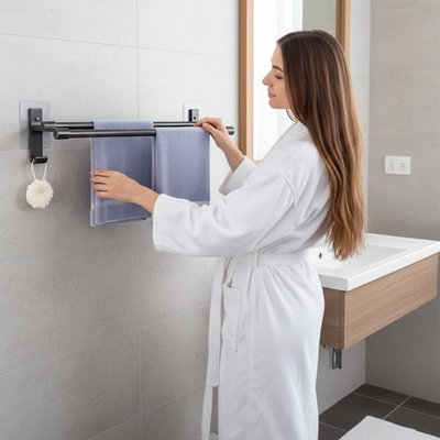 Porte serviette salle de bain au design épuré et moderne