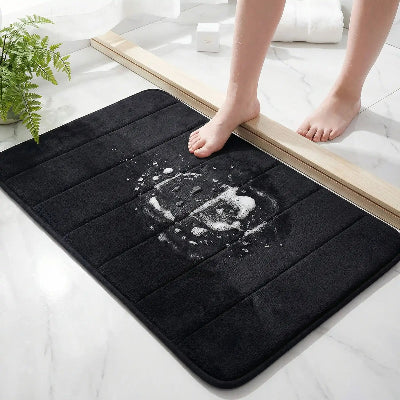 tapis de bain noir absorbant