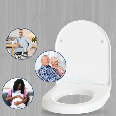 Abattant WC surélevé pour adultes et personnes à mobilité réduite