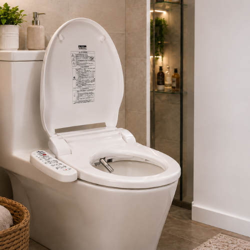 Abattant bidet WC électrique intelligent avec panneau de commande latéral