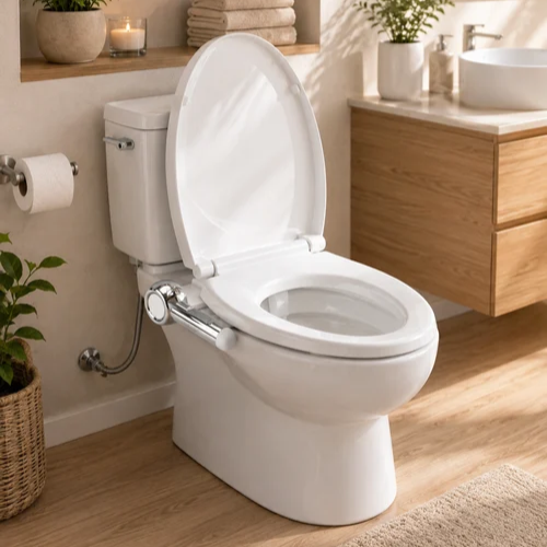 Bidet WC non électrique avec commande latérale chromée