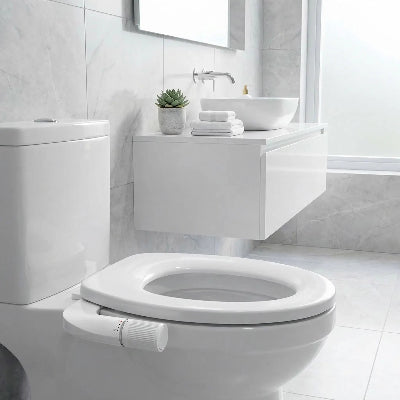 Bidet WC ultra mince blanc avec deux modes