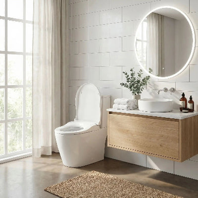 Bidet siège de toilette sans electricite blanc