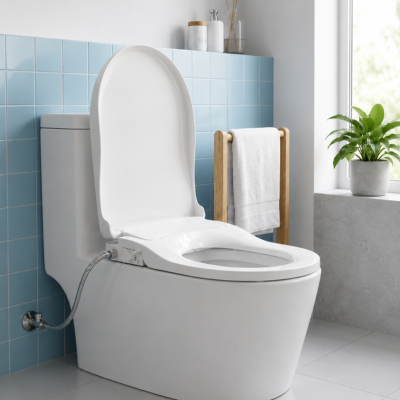 Bidet siège de toilette a deux buses facile d'entretien
