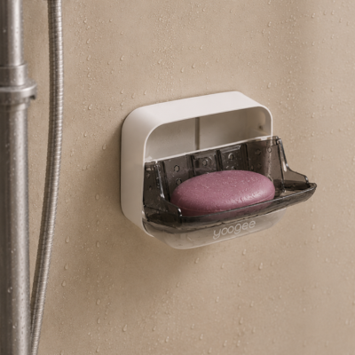 Boîte porte-savon murale sans perçage pour douche et baignoire