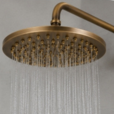 Colonne de douche finition style antique avec pommeau rond