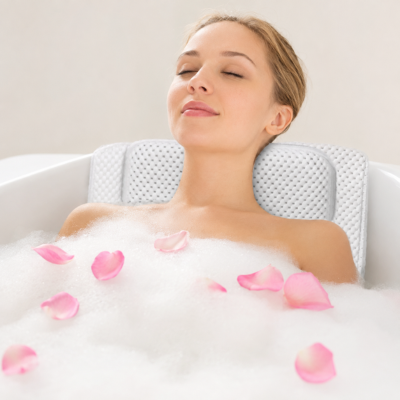 Coussin de baignoire antidérapant pour le dos et la tête
