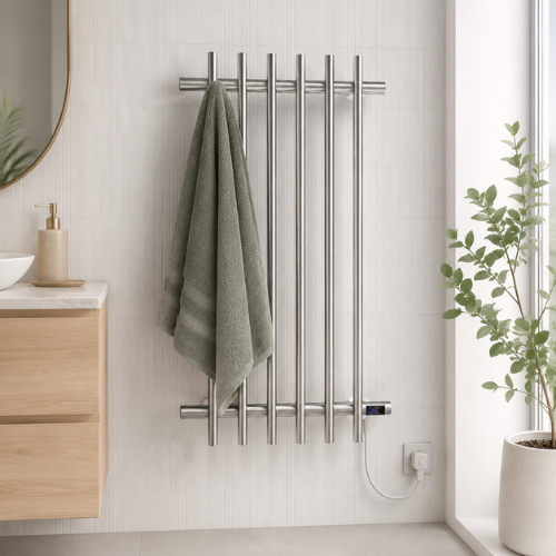 Sèche-serviette électrique mural | Écran tactile 30 à 70 °C