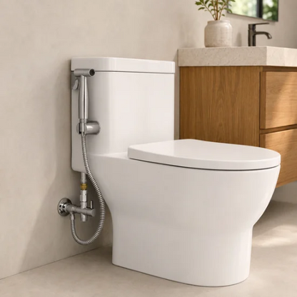 Douchette WC avec adaptateur européen et flexible raccordé