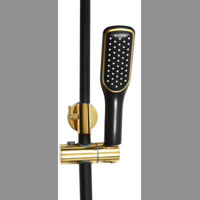 Ensemble de douche au design élégant avec une touche doré