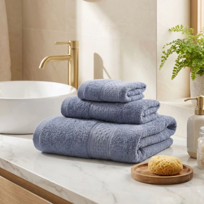 Ensemble de serviettes en coton turc naturel douces et absorbantes