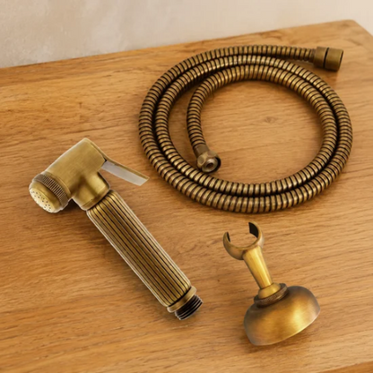 Kit de douchette hygiénique en laiton avec flexible et support