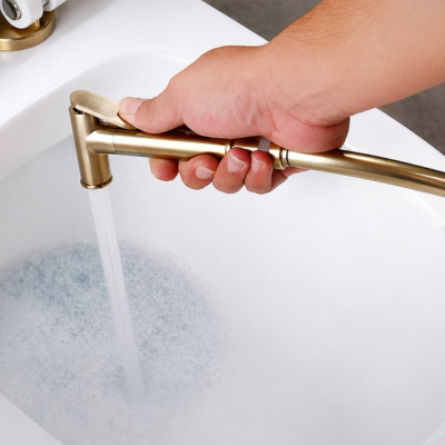 Kit douchette avec support mural pour salle de bain moderne