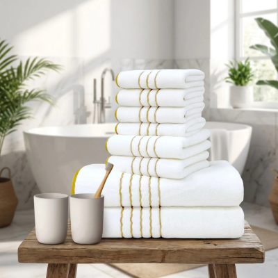 Lot de serviettes de bain 8 pièces ultra douces