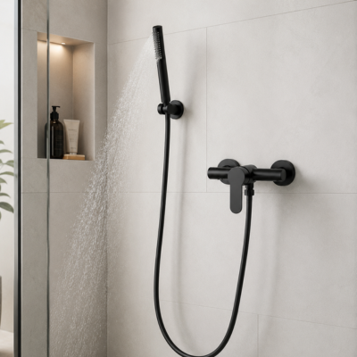 Mitigeur douche noir mat sobre pour tout style