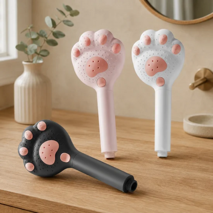 Pommeaux de douche patte de chat  en blanc rose ou noir