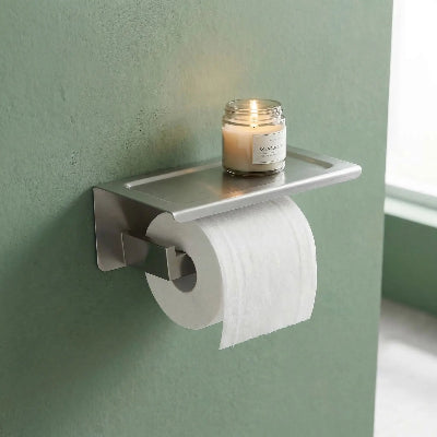 Porte papier hygienique avec petite tablette