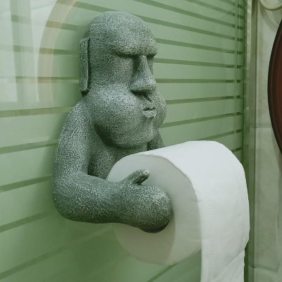 Porte papier hygienique statues de l'ile de paques