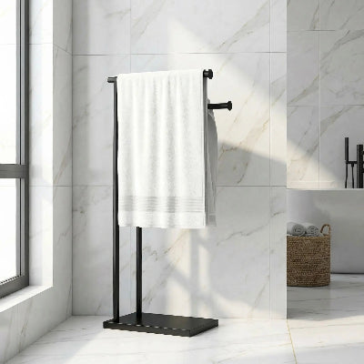 Porte serviettes sur pied a deux barres