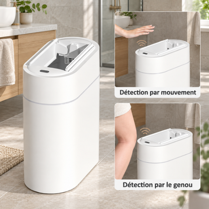 Poubelle intelligente avec détection par mouvement de la main