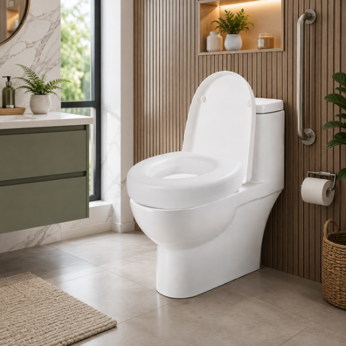 Rehausseur WC blanc avec fixations antidérapantes