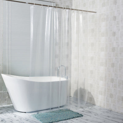 Rideau de douche transparent avec crochet inclus