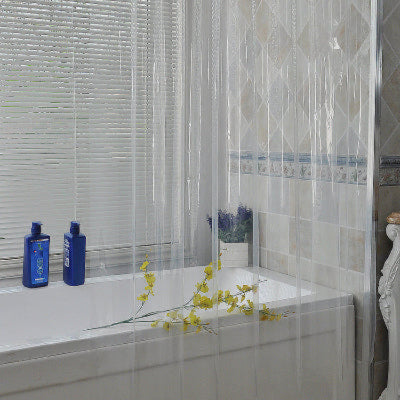Rideau de douche transparent laissant passe la lumière naturel