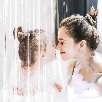 Rideau de douche transparent qui protège des éclaboussure