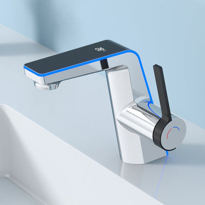 Robinet Lavabo intelligent de couleur argent