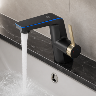 Robinet Lavabo intelligent de couleur noir