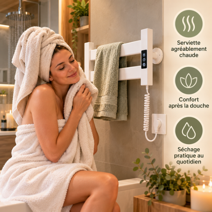 Sèche-serviette mural pour un confort chaleureux après la douche