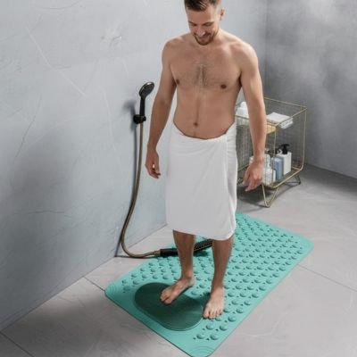 Tapis de bain antidérapant avec une zone massage des pieds