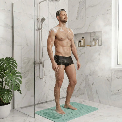 Tapis-de-bain-antidérapant-de-couleur-vert-aquarelle