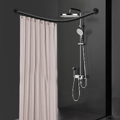 Tringle a rideau de douche en angle avec fixation murale 
