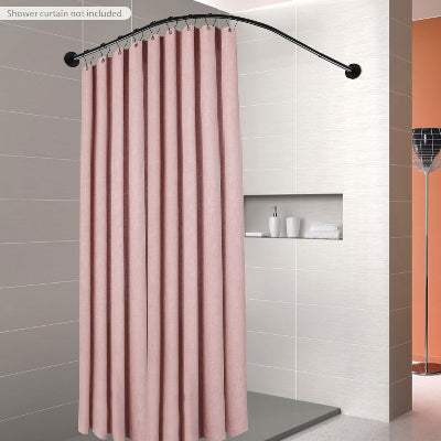 Tringle a rideau de douche en angle noire
