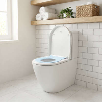 abattant WC familial avec petit siege bleu