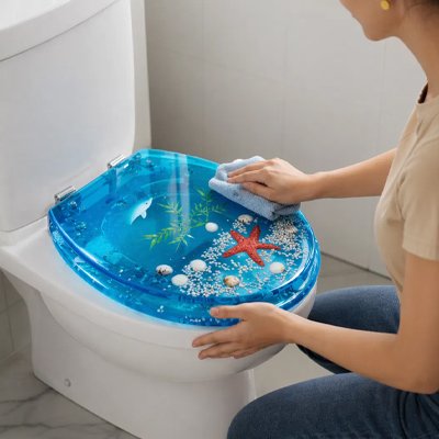 Abattant WC surface lisse permettant un nettoyage rapide 