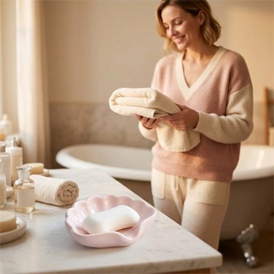 Accessoire de salle de bain porte-savon au style raffiné