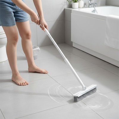Balai brosse ergonomique pour nettoyer les joints de carrelage 