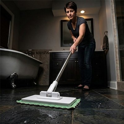 Balai plat microfibre nettoyant sol de salle de bain moderne