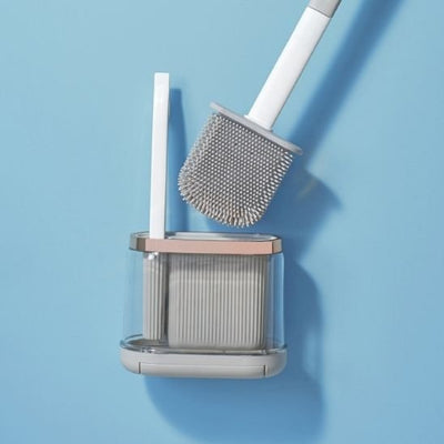 Balai WC avec poils en silicone évacuent l'eau instantanément 