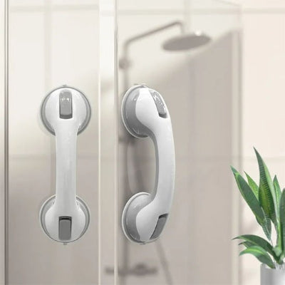 Barre d'appui douche a double ventouse renforcee maintien securise