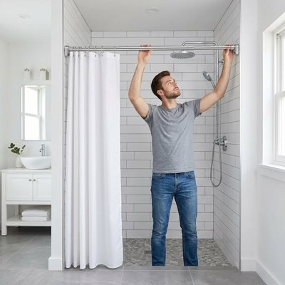 Barre de douche idéal pour installations temporaires sans perçage