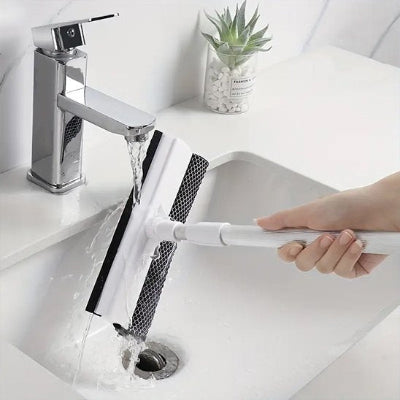 Brosse à vitre double face pour vitres, miroirs et carrelage 