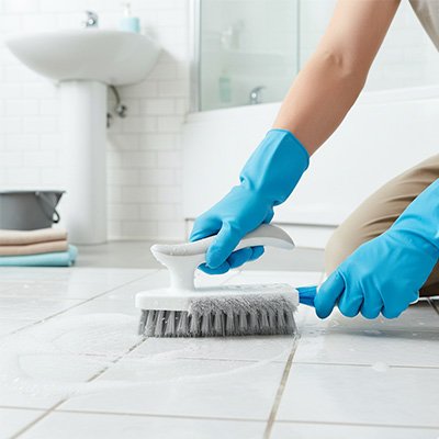 Brosse de nettoyage 4 en 1 utilisée sur le sol