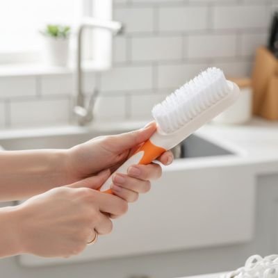Brosse de nettoyage légère et ergonomique tenue à la main