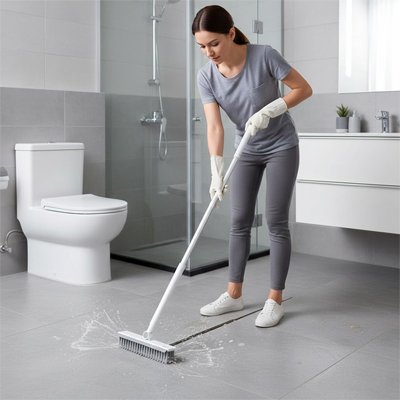 Brosse de nettoyage multifonction pour carrelage, douche et sols 